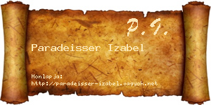 Paradeisser Izabel névjegykártya